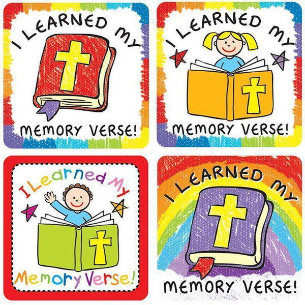 I LEARNED MY MEMORY VERSE STICKERS-Learning Materials-JadeMoghul Inc.