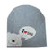 I LOVE MOM/DAD Cartoon Bear Knitted Cotton Beanie Cap Cute Baby Hat Warm Spring Autumn Hats Caps for 0.5-3years old children-dad Grey-JadeMoghul Inc.
