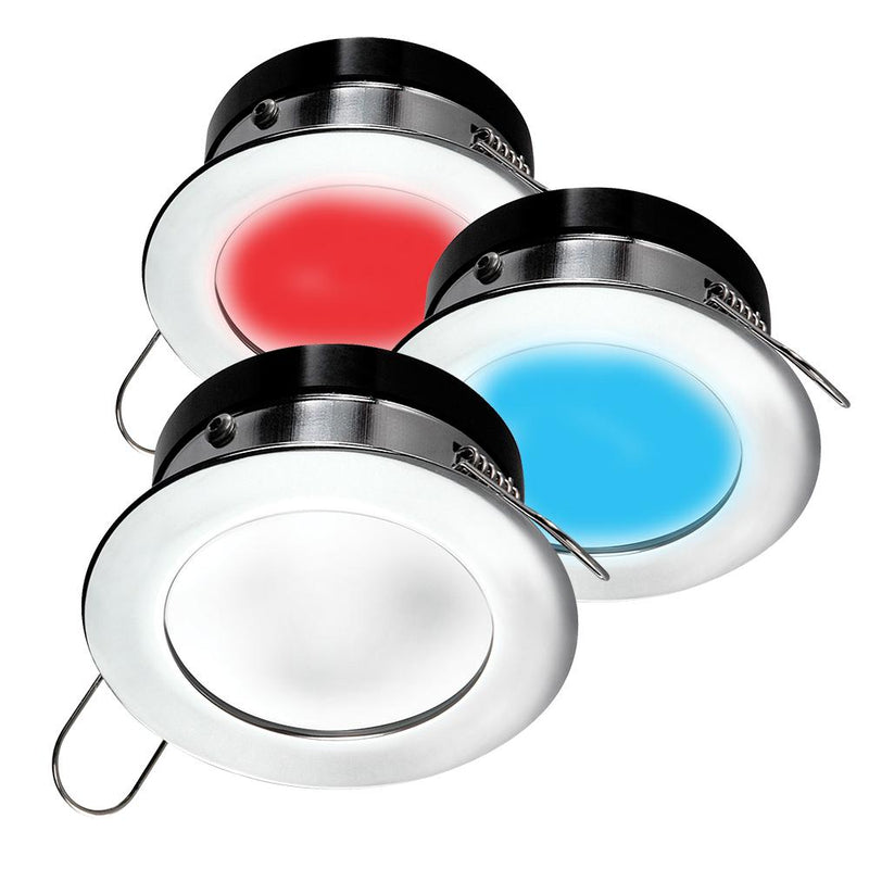 i2Systems Apeiron A1120 Spring Mount Light - Round - Red, Warm White Blue - Brushed Nickel [A1120Z-41HCE]-Dome/Down Lights-JadeMoghul Inc.