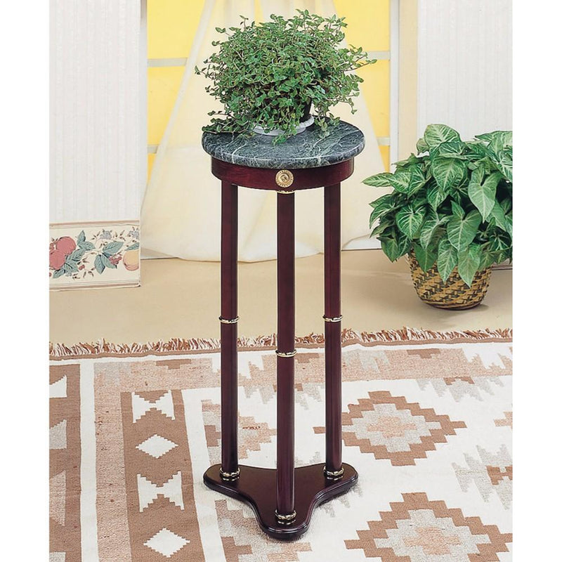 Ideally Classic Accent Table, Merlot Brown-Coffee Tables-Merlot Brown-RUBBERWOOD-Cherry-JadeMoghul Inc.