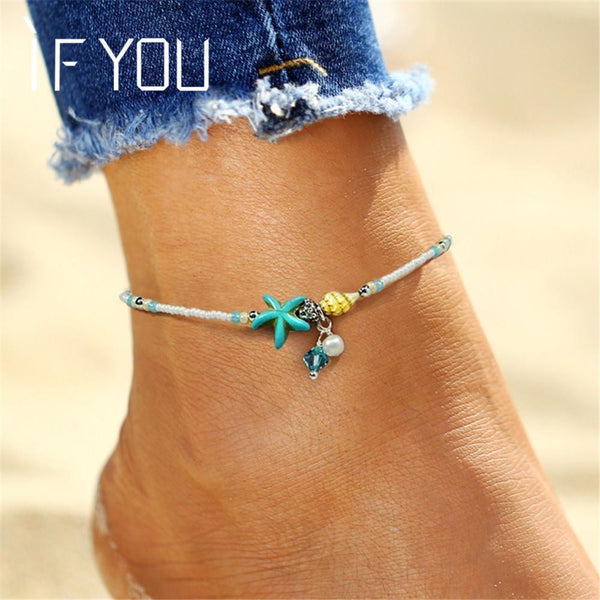 IF YOU Bohemia Bead Shell Anklet Foot Jewelry Women Ankle Leg Jewelry Summer Beach Statement Chain Anklets Fashion Jewelry 2017--JadeMoghul Inc.