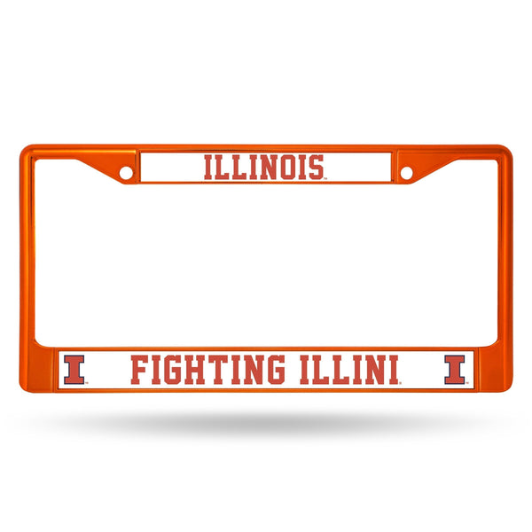 Lexus License Plate Frame Illinois Orange Colored Chrome Frame
