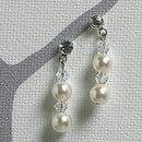 Illusion Set Pearls and Crystals Jewelry Earrings (Pack of 1)-Jewelry-JadeMoghul Inc.