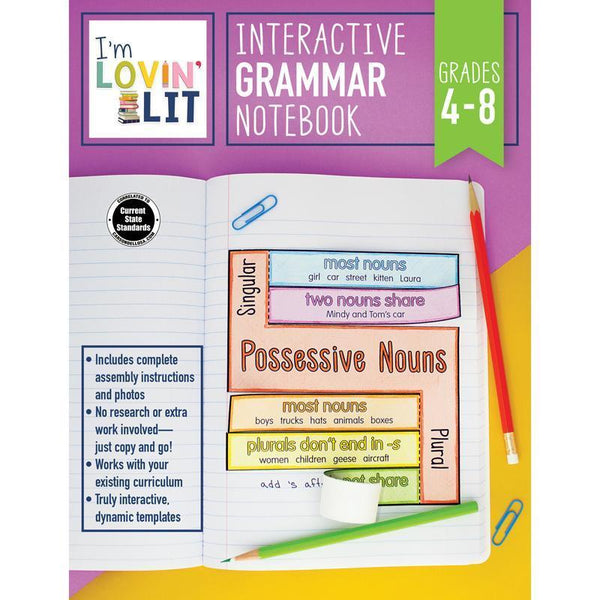 IM LOVIN LIT GRAMMAR NOTEBK GR 4-8-Learning Materials-JadeMoghul Inc.