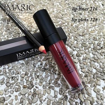 IMAGIC Lip Gloss Lipliner Kit Waterproof Strawberry Long Lasting Gloss Matte Lipstick Kit Lip Paint Lip Combination-12-JadeMoghul Inc.