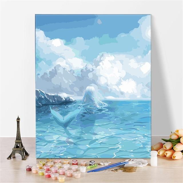 Imagine Scenery Paint By Numbers Hand Painted Home Decor Kits Drawing Canvas DIY Oil Coloring Painting Pictures By Numbers AExp