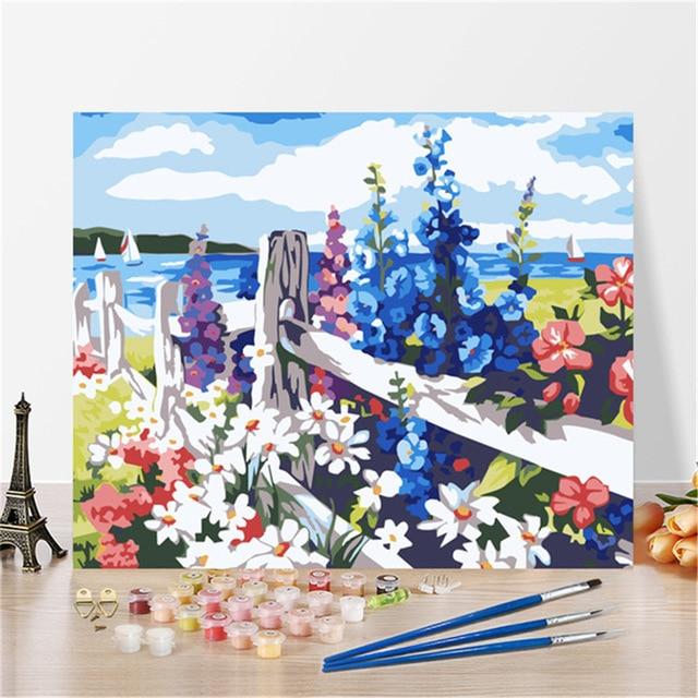 Imagine Scenery Paint By Numbers Hand Painted Home Decor Kits Drawing Canvas DIY Oil Coloring Painting Pictures By Numbers AExp