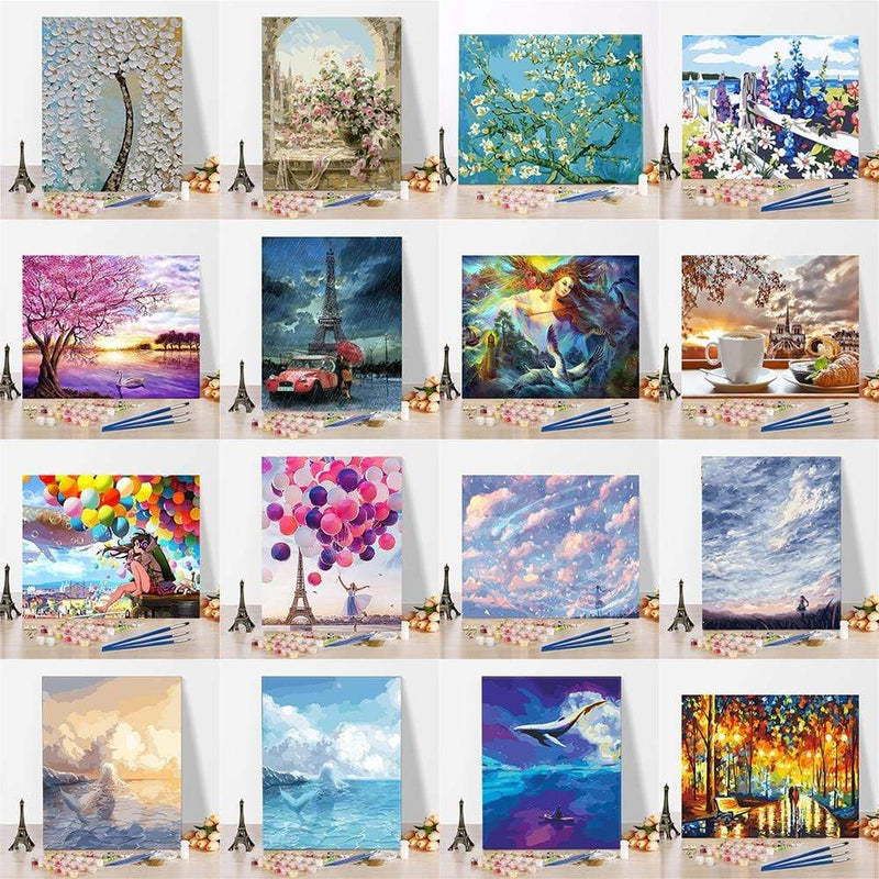 Imagine Scenery Paint By Numbers Hand Painted Home Decor Kits Drawing Canvas DIY Oil Coloring Painting Pictures By Numbers AExp