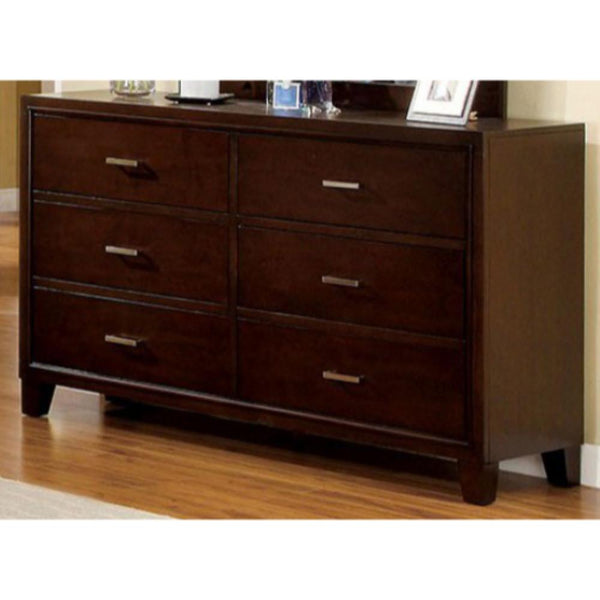 Immaculate Wooden Designer Dresser In Contemporary Style, Brown Cherry-Dressers-Brown-Wood-JadeMoghul Inc.