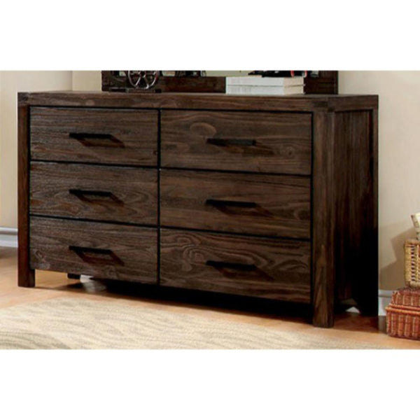 Immaculate Wooden Designer Dresser In Contemporary Style, Dark Gray-Dressers-Dark Gray-Solid Wood Wood Veneer & Others-JadeMoghul Inc.