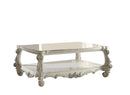 Imperial Coffee Table, Bone White-Coffee Tables-White-Aspen Wood Wood Veneer Poly Resin Decor-JadeMoghul Inc.