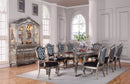 Imperial Dining Table, Antique Platinum-Dining Tables-Antique Platinum-Poplar Wood Birch Veneer-JadeMoghul Inc.