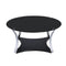 Impressive Coffee Table, Black Glass & Chrome-Coffee Tables-Black Glass & Chrome-Glass PB Metal-JadeMoghul Inc.
