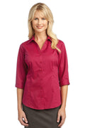 IMPROVED Port Authority Ladies 3/4-Sleeve Blouse. L6290-Woven Shirts-Raspberry Pink-4XL-JadeMoghul Inc.