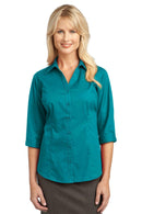IMPROVED Port Authority Ladies 3/4-Sleeve Blouse. L6290-Woven Shirts-Teal Green-4XL-JadeMoghul Inc.