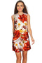 In The Wheat Field Adele Designer Floral Shift Dress - Women-In The Wheat Field-XS-Grey/Red/White-JadeMoghul Inc.