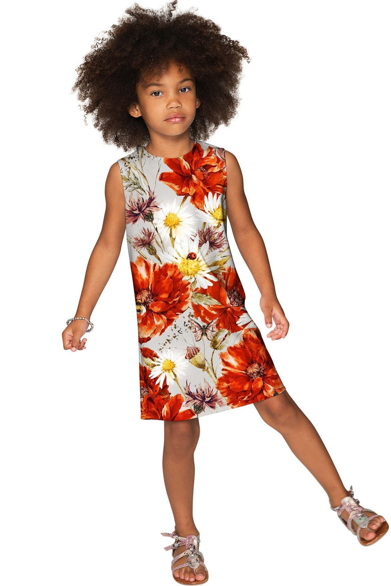 In The Wheat Field Adele Shift Floral Mommy and Me Dresses-In The Wheat Field-18M/2-Grey/Red/White-JadeMoghul Inc.