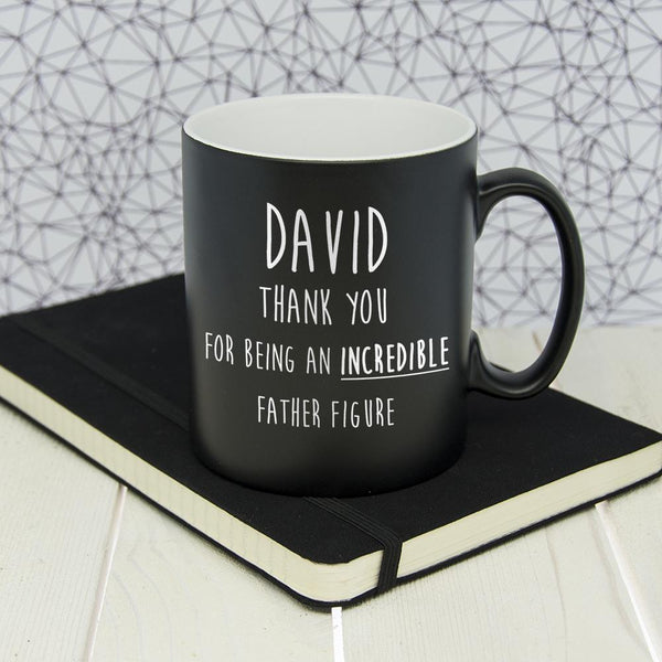 Father's Day Gifts Incredible Father Figure Black Matte Mug