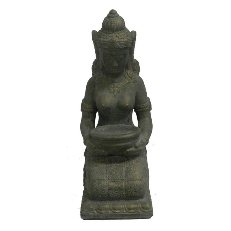 Incredible Jong Rang Statue - Benzara-Decorative Objects and Figurines-Grayish Gold-Polyresin-Matte-JadeMoghul Inc.