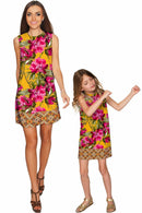 Indian Summer Adele Pink & Yellow Floral Shift Dress - Girls-Indian Summer-18M/2-Yellow/Pink-JadeMoghul Inc.