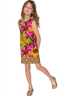 Indian Summer Adele Shift Party Mother Daughter Dress-Indian Summer-18M/2-Yellow/Pink-JadeMoghul Inc.
