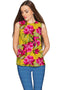 Indian Summer Emily Sleeveless Party Top - Mommy & Me-Indian Summer-18M/2-Yellow/Pink-JadeMoghul Inc.