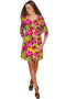 Indian Summer Gloria Fit & Flare Floral Dress - Women-Indian Summer-XS-Yellow/Pink-JadeMoghul Inc.