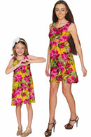 Indian Summer Sanibel Empire Waist Floral Mommy and Me Dresses-Indian Summer-18M/2-Yellow/Pink-JadeMoghul Inc.