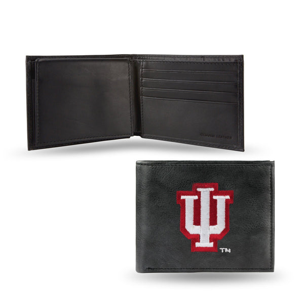 Leather Wallets For Women Indiana University Embroidered Billfold