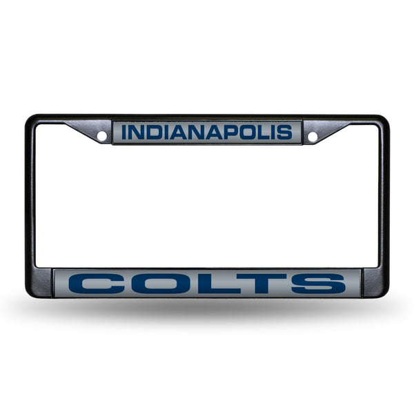 Cadillac License Plate Frame Indianapolis Colts Black Laser Chrome Frame