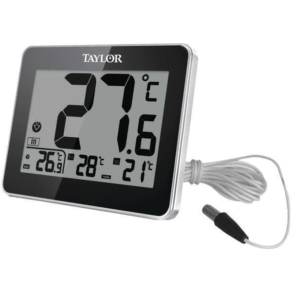 Indoor/Outdoor Thermometer with Wired Probe-Weather Stations, Thermometers & Accessories-JadeMoghul Inc.