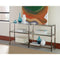 Industrial Metal Bookcase with Glass Shelves, Silver-Book Cases-Silver-Metal-JadeMoghul Inc.