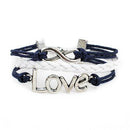 Infinity Love Bracelet (Navy and White)-Parasols & Rain Umbrellas-JadeMoghul Inc.