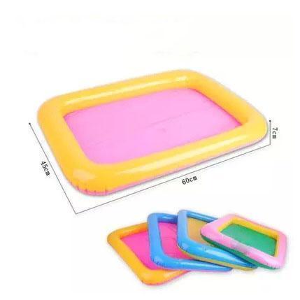 Inflatable Sand Tray Plastic Mobile Table For Children Kids Indoor Playing Sand Clay Color Mud Toys Accessories Multi-function--JadeMoghul Inc.
