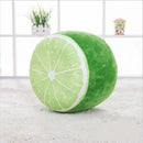 Inflatable Stool Kids Plush Toys 3D Fruit Series Pillow Cushion Soft Cute Toy For Home Decor-Green Lemon-JadeMoghul Inc.