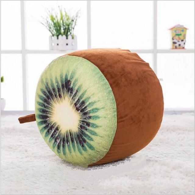 Inflatable Stool Kids Plush Toys 3D Fruit Series Pillow Cushion Soft Cute Toy For Home Decor-Kiwi Fruit-JadeMoghul Inc.