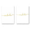 Inhale Exhale Golden Simple Quote Canvas Posters and Prints Nordic Style Wall Art Painting Wall Picture for Living Room Decor-13x18cm Unframed-2 pcs Set-JadeMoghul Inc.