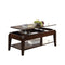 Innovative Coffee Table with Lift Top, Walnut Brown-Coffee Tables-Walnut Brown-Poplar Wood Basswood Veneer MDF PB-JadeMoghul Inc.