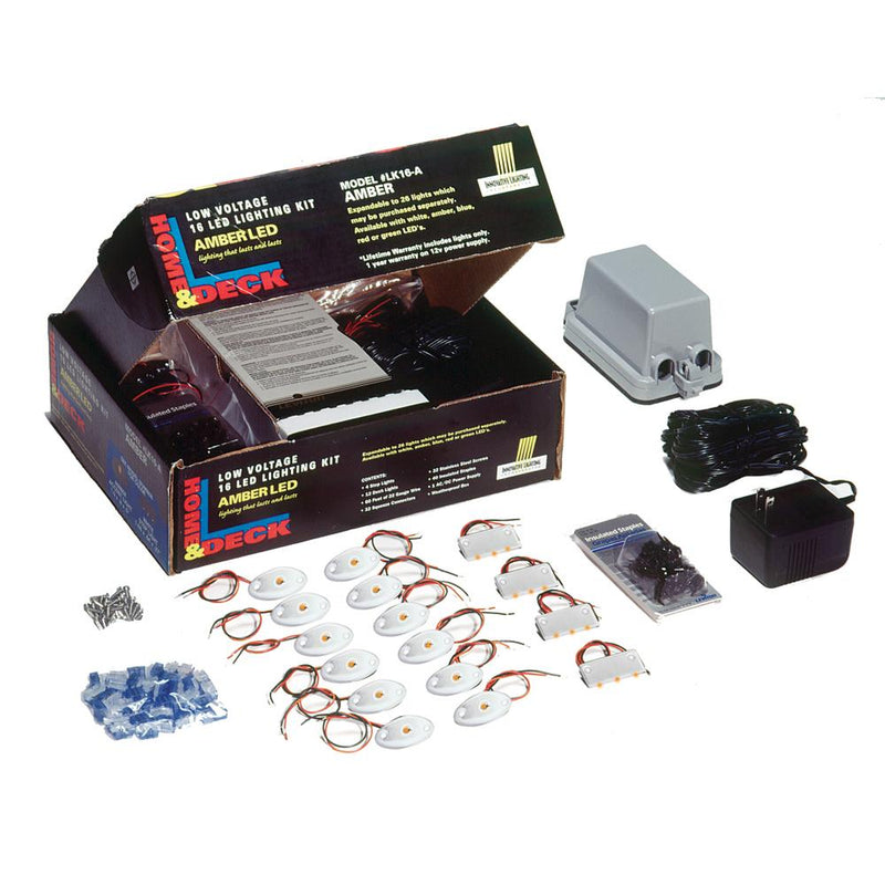 Innovative Lighting Deck & Dock LED Kit - Amber LED-White Housing [090-1100-4]-Interior / Courtesy Light-JadeMoghul Inc.