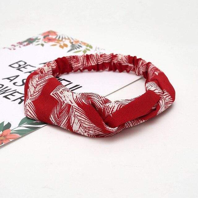 Ins Fashion Women Retro Style Hairband floral Print Headband Cross Knot headband Bandage Summer Head Bandanas n Sweet Hair Bands AExp