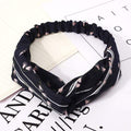 Ins Fashion Women Retro Style Hairband floral Print Headband Cross Knot headband Bandage Summer Head Bandanas n Sweet Hair Bands AExp