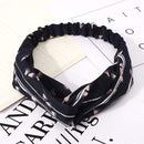 Ins Fashion Women Retro Style Hairband floral Print Headband Cross Knot headband Bandage Summer Head Bandanas n Sweet Hair Bands AExp