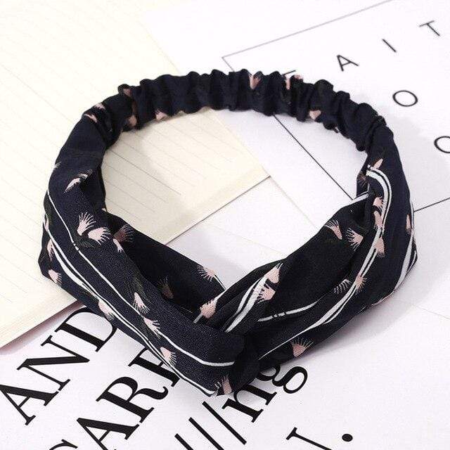 Ins Fashion Women Retro Style Hairband floral Print Headband Cross Knot headband Bandage Summer Head Bandanas n Sweet Hair Bands AExp