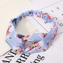 Ins Fashion Women Retro Style Hairband floral Print Headband Cross Knot headband Bandage Summer Head Bandanas n Sweet Hair Bands AExp
