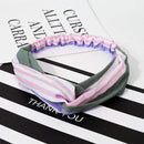 Ins Fashion Women Retro Style Hairband floral Print Headband Cross Knot headband Bandage Summer Head Bandanas n Sweet Hair Bands AExp