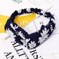 Ins Fashion Women Retro Style Hairband floral Print Headband Cross Knot headband Bandage Summer Head Bandanas n Sweet Hair Bands AExp