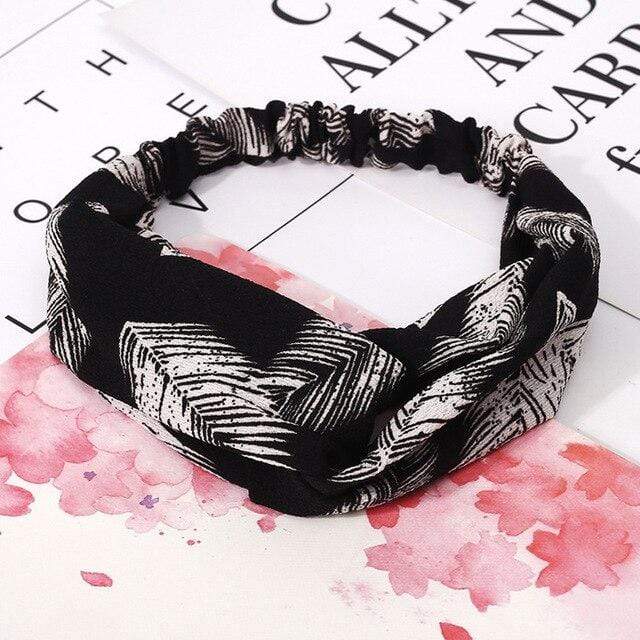 Ins Fashion Women Retro Style Hairband floral Print Headband Cross Knot headband Bandage Summer Head Bandanas n Sweet Hair Bands AExp
