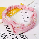 Ins Fashion Women Retro Style Hairband floral Print Headband Cross Knot headband Bandage Summer Head Bandanas n Sweet Hair Bands AExp