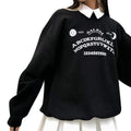 InsGoth Black Grunge Oversized Hoodies Gothic Harajuku Streetwear Chic Letter Print Hoodies Women Autumn Long Sleeve Hoodies AExp