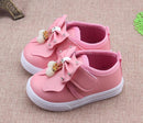 Insole 11.5-14cm New Girls Shoes Autumn Baby Toddler Shoes PU Bow Soft Non Slip Bottom Shoes-red A-6-JadeMoghul Inc.